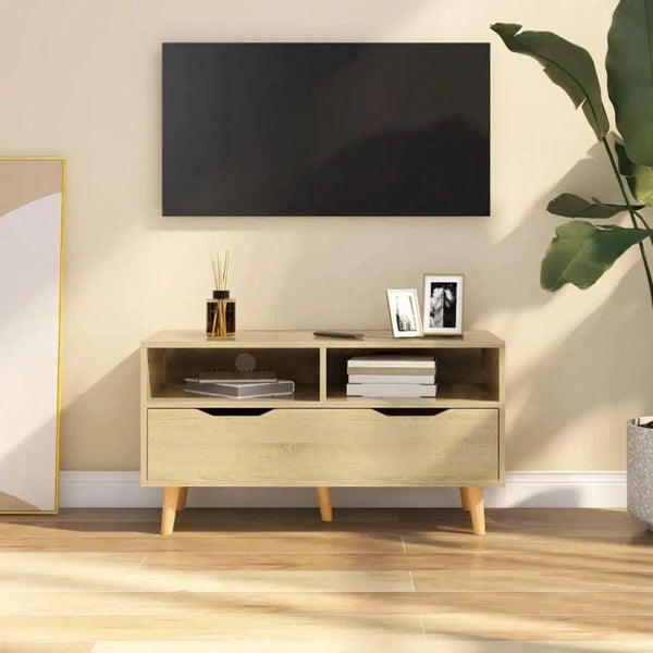 ُElegant TV Table - MDF - Neutral Beige by Alhome - ALHOME