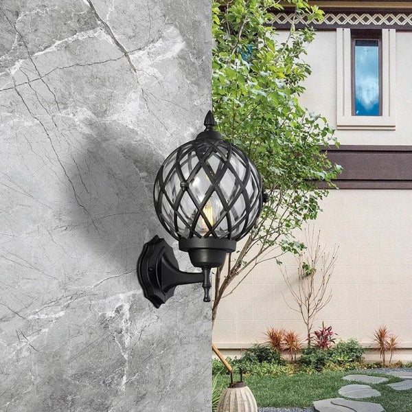 Small Transparent Black Mesh Wall Lantern - By Alhome - ALHOME