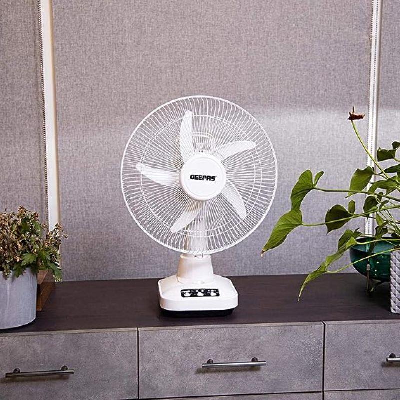 Geepas Rechargeable 12 Inch Oscillating Fan - GF21118 - .com - Your Destination for Baby & Mother Needs in Saudi Arabia