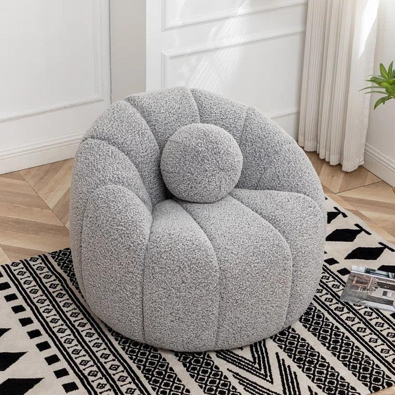 Modern Comfort: Gray Boucle Chair for Contemporary Elegance By Alhome - ALHOME