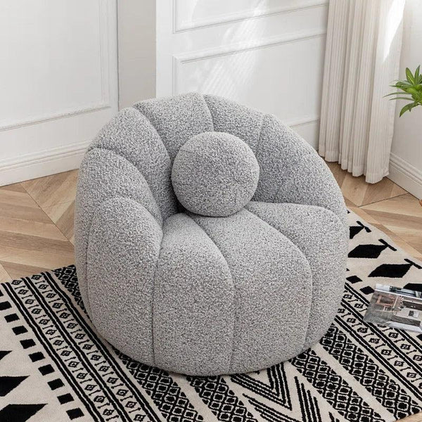 Modern Comfort: Gray Boucle Chair for Contemporary Elegance By Alhome - ALHOME