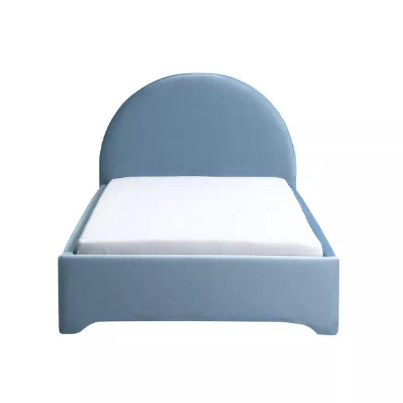 Kids' Sky Blue Fabric Upholstered MDF Bed: Serene Comfort, 120x200x140 cm by Alhome - 110112750 - ALHOME