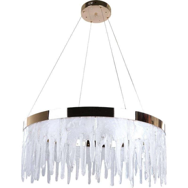 Modern Gold Chandelier With 3 Lights - 75 W- Size 80 cm By Alhome - ALHOME