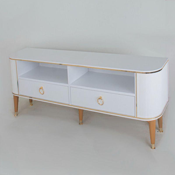 Plasma Table Made Of Wood In Golden White Color By Alhome - 110112112 - ALHOME