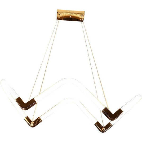 Modern Hanging Chandelier - Gold And Yellow - 36 Watts By Alhome - ALHOME