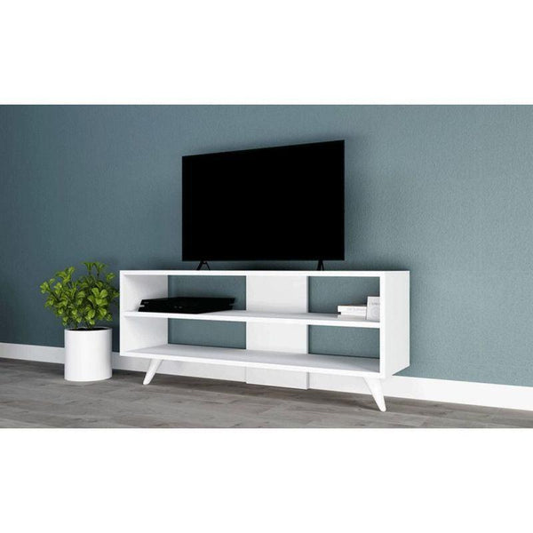 White TV Unit With Contemporary Style for Your Entertainment Space by Alhome - 110113187 - ALHOME