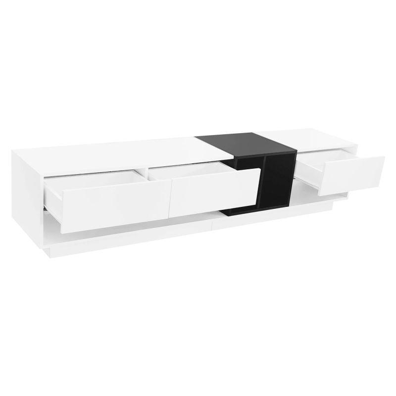 Contemporary TV Table - MDF - White By Alhome - 110113034 - ALHOME