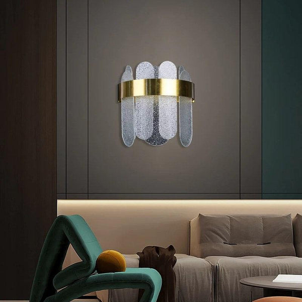 Applique Wall Lighting - Multi-Colored Glow (Cream - Yellow - White), Diameter 28 - Gold - By Alhome - ALHOME