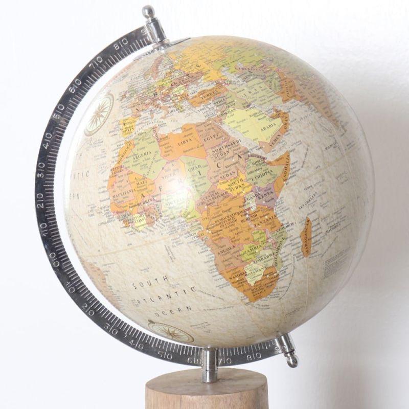 Wooden Decoration World Globe By Alhome - ALHOME