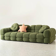 Nature's Harmony: 3-Seater Bouclâˆڑآ© Sofa in Tranquil Green By Alhome - ALHOME