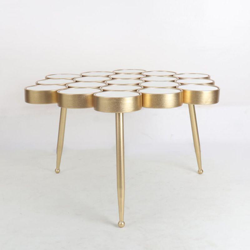 Metal Center Table With Circle Mirrors Surface - Gold By Alhome - ALHOME